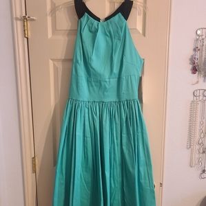 Queen of Heartz Teal Swing Dress Large BNWT